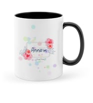 BK Gift Kişiye Özel Bugün Günlerden Annem Siyah Kupa Bardak  3
