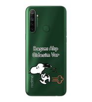 Snoopy Tasarımlı Süper Şeffaf Silikon Telefon Kılıfı Oppo Realmi 5i