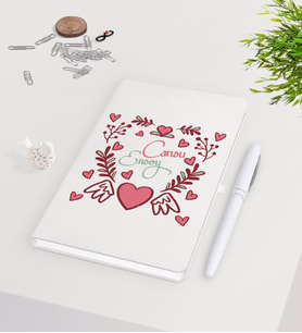 BK Gift Kişiye Özel Sevgililer Günü Beyaz Defter Kalem Seti-33