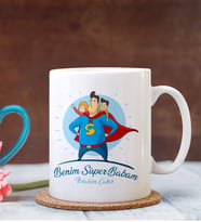 BK Gift Kişiye Özel Babalar Günü Temalı Beyaz Kupa Bardak 13237 B