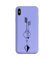 Iphone X Çizgi Tasarımlı Mor Lansman Telefon Kılıfı