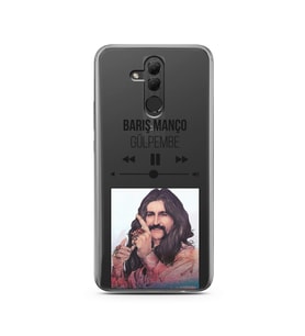 Barış Manço Mp3 Tasarımlı Süper Şeffaf Silikon Telefon Kılıfı Huawei Mate 20 Lit