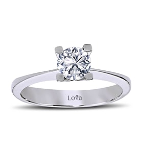Lova H Renk 0,51 Karat Pırlanta Tektaş Yüzük - 1060010