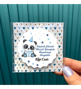 AMBALAJLI Magnet Hediyelik - Panda Tasarım - Bebek, Doğum Günü Hatırası