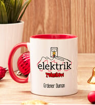 Elektrik Teknikerine Hediye Renkli Kupa Bardak