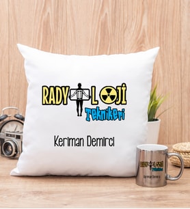 Radyoloji Teknikeri Yastık ve Silver Kupa Bardak