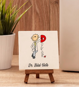 Doktor Karikatürü Taş Dekor