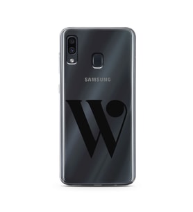 Samsung A30 Harf Tasarımlı Telefon Kılıfı W-Harfi 