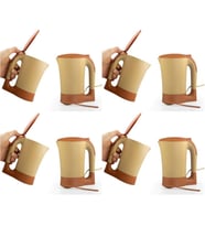 TveT 8 ADET Mini Plastik Kettle Elektrikli Su Isıtıcı Kettle 220v