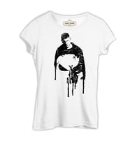 Punisher - Cut Beyaz Kadın Tshirt