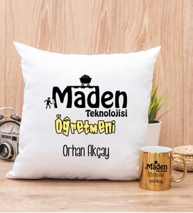 Maden Teknolojisi Öğretmeni Yastık ve Gold Kupa Bardak