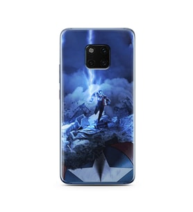 Kaptan Amerika Tasarım Süper Şeffaf Silikon Telefon Kılıfı Huawei Mate 20 Pro 