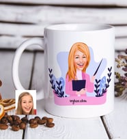 BK Gift Kişiye Özel Bayan Sınıf Öğretmeni Beyaz Kupa Bardak-2