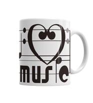 I Love Müzic Müziği Seviyorum Müzik  Kupa Bardak