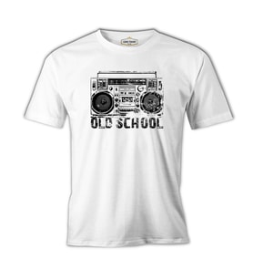 Kaset Çalar - Old School Beyaz Erkek Tshirt