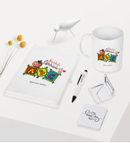 BK Gift Kişiye Özel Anaokulu Öğretmeni Temalı Beyaz Defter Kalem Kupa Ayna Seti - 1