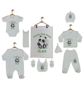 Pia Baby GL 2009 10 Parça İsme Özel Pandalı Hastane Çıkışı