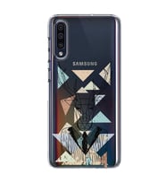 Kılıfland Samsung Galaxy A70 Kılıf Silikon Resimli Kapak Deer Geometric Stok 390