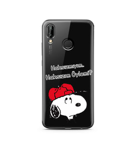 Snoopy Tasarımlı Süper Şeffaf Silikon Telefon Kılıfı Huawei P20 Lite 