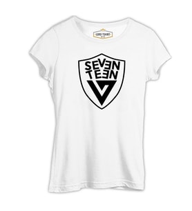 Seventeen - Logo Arma Beyaz Kadın Tshirt