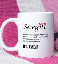 Sevgililer Günü Hediyesi Sevgili Tasarımlı Kişiye Özel Sevgililer Günü Hediyesi Kupa Bardak
