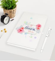 BK Gift Kişiye Özel Bugün Günlerden Annem Beyaz Defter Kalem Seti - 1