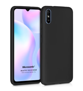 Microsonic Matte Silicone Xiaomi Redmi 9A Kılıf Siyah