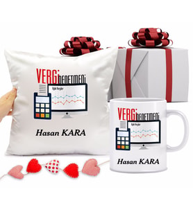 Vergi Denetmeni Bardağı ve Yastığı Hediye Seti (Model 1)