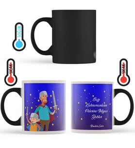 BK Gift Kişiye Özel Babalar Günü Temalı Sihirli Kupa Bardak 27485