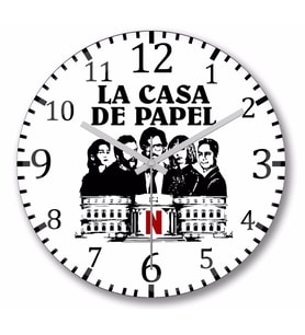 La Casa de Papel Netflix  Duvar Saati Bombeli Gercek Cam