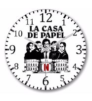 La Casa de Papel Netflix  Duvar Saati Bombeli Gercek Cam