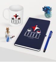 BK Gift Kişiye Özel Avukat Temalı Lacivert Defter Kalem Kupa Seti - 4 (Model 1)