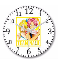 Fairy Tail Team NaLu Natsu Lucy Duvar Saati Bombeli Gercek Cam