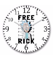 Free Rick Duvar Saati Bombeli Gercek Cam