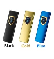 Alevsiz Çakmak Parmak İzi Dokunmatik Sensör USB Şarjlı Gold Shield (Gold)