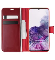 Microsonic Samsung Galaxy S20 Plus Kılıf Delux Leather Wallet Kırmızı