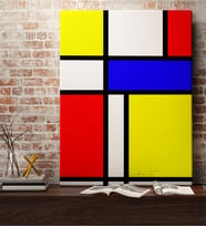 BK Gift Kişiye Özel Mondrian Kanvas Tablo (50x70cm.) 5