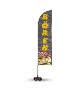 Börek Temalı Yelken ve Reklam Bayragı
