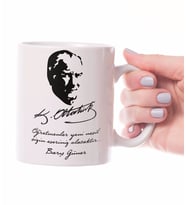 Kişiye Özel Öğretmenler Günü Hediyesi Atatürk Tasarımlı Kupa - 7