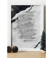 Parlak Mermer Tozu Ahşap 24x33 cm Tasarım Çerçeve