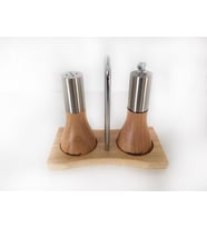 ULTRAFORM AHŞAP STANDLI TUZLUK VE BİBERLİK SETİ 12 CM