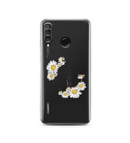 Papatya Harf Tasarım Süper Şeffaf Silikon Telefon Kılıfı Huawei P30 Lite  J-Harf