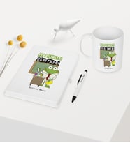 BK Gift Kişiye Özel Fen Bilimleri Öğretmeni Temalı Beyaz Defter Kalem Kupa Seti - 2