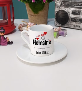 Mesajlı Hemşire Türk Kahvesi Fincanı