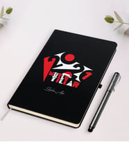 BK Gift Kişiye Özel Yılbaşı 2024 Mutlu Yıllar Temalı Siyah Defter Kalem Seti - 1