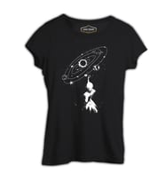 Galaksi Siyah Kadın Tshirt