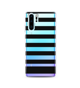 Çizgi Tasarımlı Süper Şeffaf Silikon Telefon Kılıfı Huawei P30 Pro 