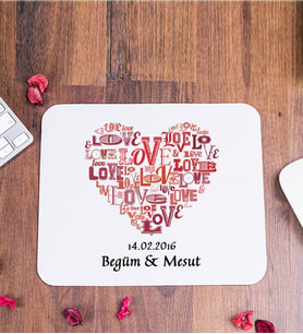 Love Tasarım Hediyelik İsme Özel Mouse Pad
