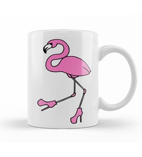 Komik Flamingo Kupa Bardak Porselen