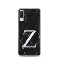 Samsung A70 Siyah Mermer Harf Tasarımlı Telefon Kılıfı Z-Harfi 